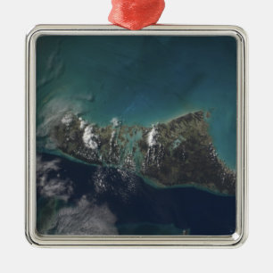 Ornement Carré Argenté L'île d'Andros des Bahamas