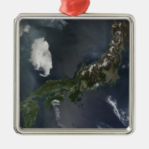 Ornement Carré Argenté L'île principale du Japon, Honshu