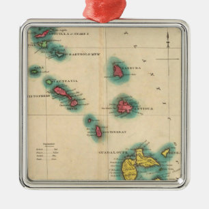 Ornement Carré Argenté L'Îles-Sous-le-Vent