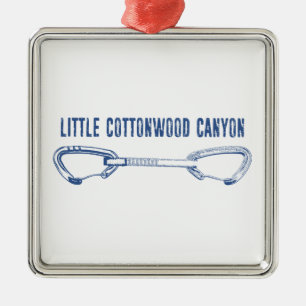 Ornement Carré Argenté Little Cottonwood Canyon Escalade Quickdraw