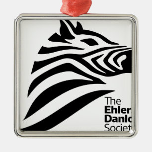 Ornement Carré Argenté Logo officiel de la société Ehlers-Danlos