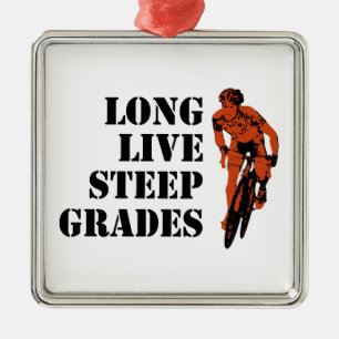 Ornement Carré Argenté Longue Vie Raide Grades Cyclisme