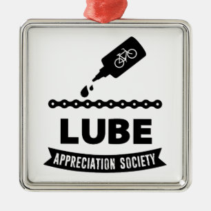 Ornement Carré Argenté Lube Appreciation Society Cycling
