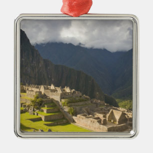 Ornement Carré Argenté Machu Picchu, ruines anciennes, UNESCO monde 4