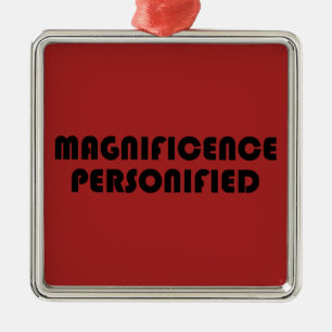 Ornement Carré Argenté Magnificence personnifiée