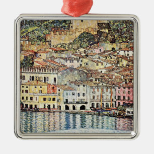 Ornement Carré Argenté Malcesine am Gardasee par Gustav Klimt