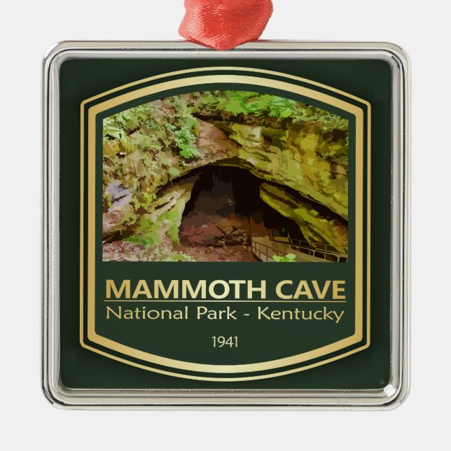 Ornement Carré Argenté Mammoth Cave NP (PF1) (Devant)