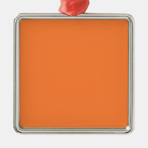 Ornement Carré Argenté Mango orange couleur Accent prêt à customiser