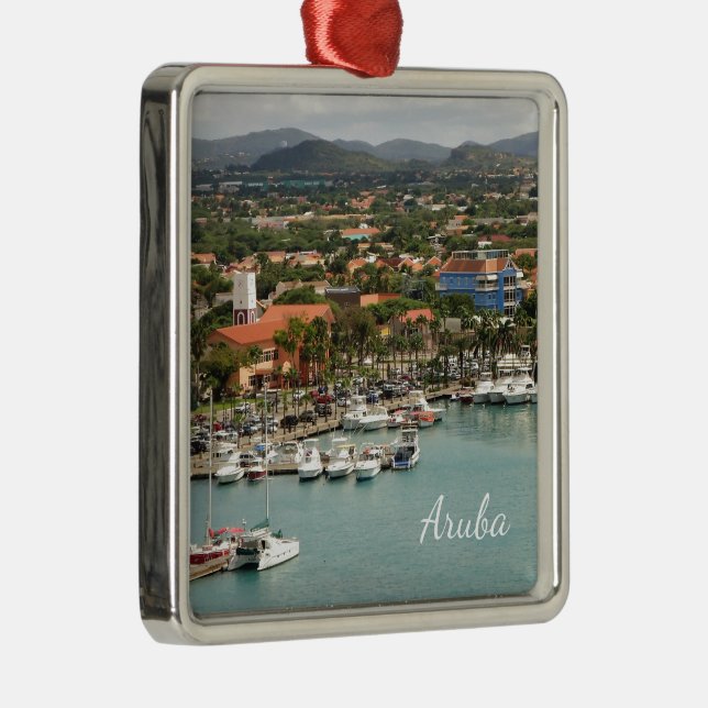 Ornement Carré Argenté Marina d'Aruba (Droite)
