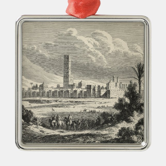 Ornement Carré Argenté Marocco : L'Afrique, 1860s (Devant)