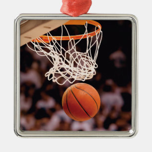 Ornement Carré Argenté Marquage au basket-ball