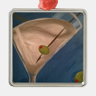 Ornement Carré Argenté Martini sale