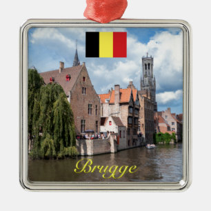 Ornement Carré Argenté Medieval Brugge