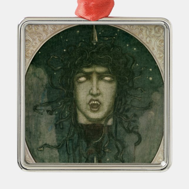 Ornement Carré Argenté Medusa, 1919 (Devant)