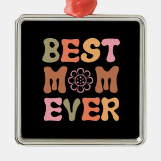 Ornement Carré Argenté Meilleure maman jamais