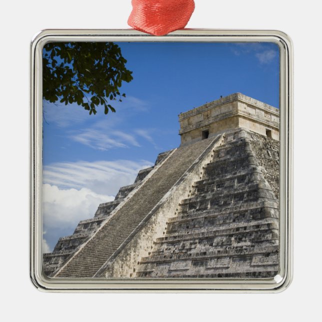 Ornement Carré Argenté Mexique, Quintana Roo, près de Cancun, Chichen (Devant)