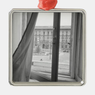 Ornement Carré Argenté Milano Italie, vue de l'opéra La Scala