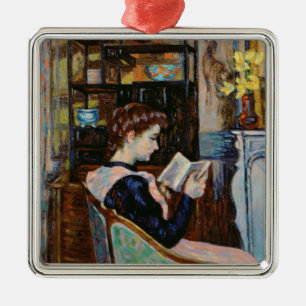Ornement Carré Argenté Mlle. Lecture de Guillaumin, 1907