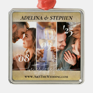 Ornement Carré Argenté Moderne Simple Script 3 Photo Website Instagram