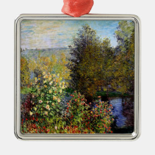 Ornement Carré Argenté Monet - Un coin du jardin à Montgeron