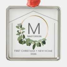 Monogramme Premier Noël dans notre nouvelle maison
