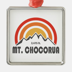 Ornement Carré Argenté Mont Chocorua New Hampshire