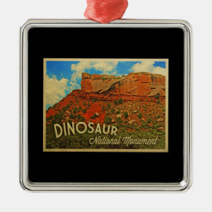 Ornement Carré Argenté Monument national de Dinosaur
