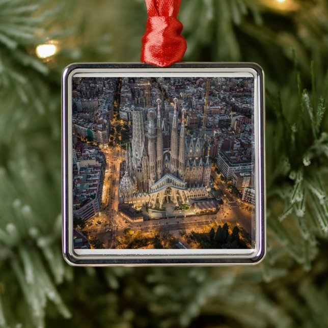 Ornement Carré Argenté Monuments | La Sagrada (Arbre)