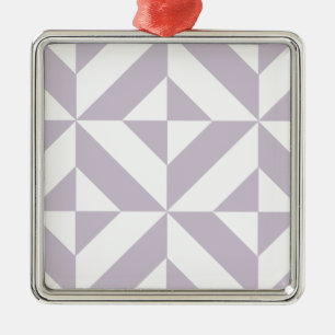 Ornement Carré Argenté Motif de cube de pale Cool géométrique