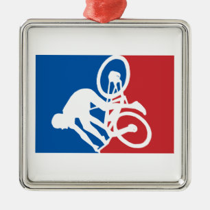 Ornement Carré Argenté Mountain Bike Crash All Star