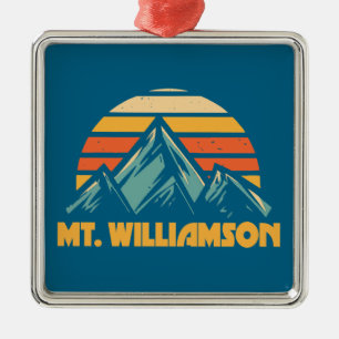 Ornement Carré Argenté Mt. Williamson California Retro Turquoise