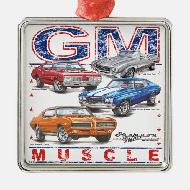 Ornement Carré Argenté Muscle de GM (Devant)