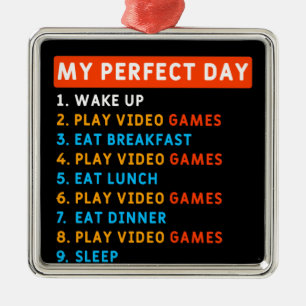 Ornement Carré Argenté My Perfect Day - Jeux