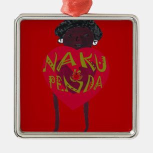Ornement Carré Argenté Nakupenda Sana Art Print Swahili Design