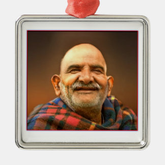 Ornement Carré Argenté Neem karoli baba