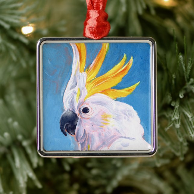 Ornement Carré Argenté Neon Mohawk - Cockatoo (Arbre)