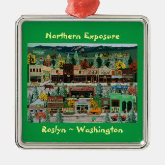 Ornement Carré Argenté "Northern Exposure" ~ Roslyn, Washington