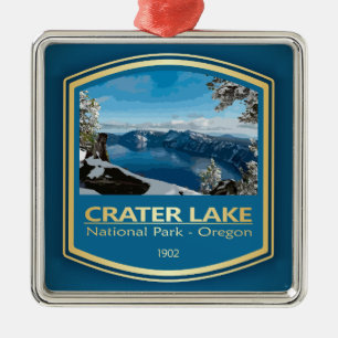 Ornement Carré Argenté NP du lac Crater (PF1)