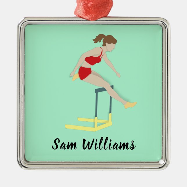 Ornement Carré Argenté Obstacles (Devant)