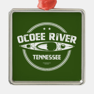Ornement Carré Argenté Ocoee River, Tennessee