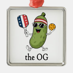 Ornement Carré Argenté OG Pickleballer