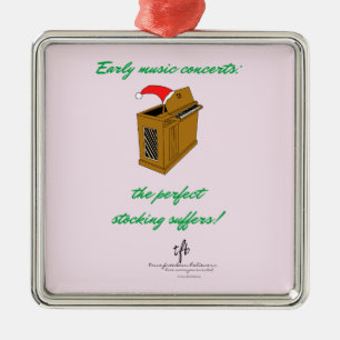 Ornement Carré Argenté Olivia Organ Christmas Stocking Premium Sq.
