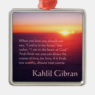 Ornement Carré Argenté On Love - Le Prophète de Kahlil Gibran