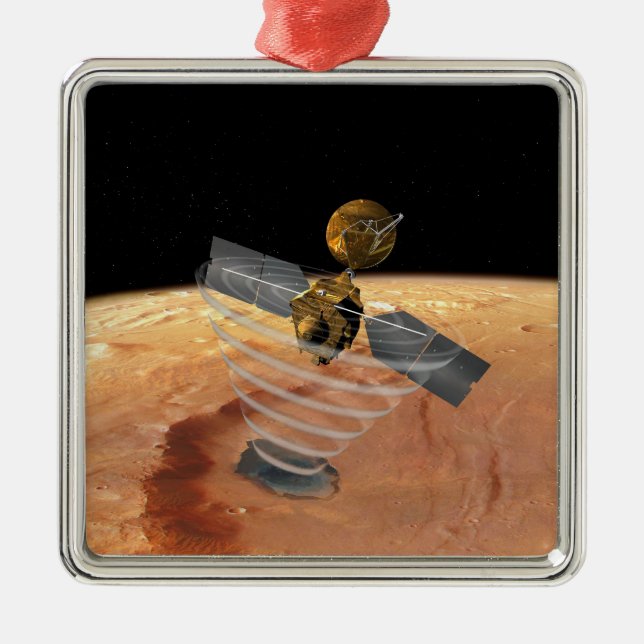 Ornement Carré Argenté Orbiteur de reconnaissance Mars (Devant)