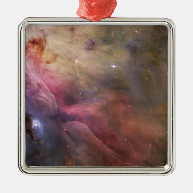 Ornement Carré Argenté Orion Nebula (Devant)