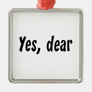 Ornement Carré Argenté Oui, cher