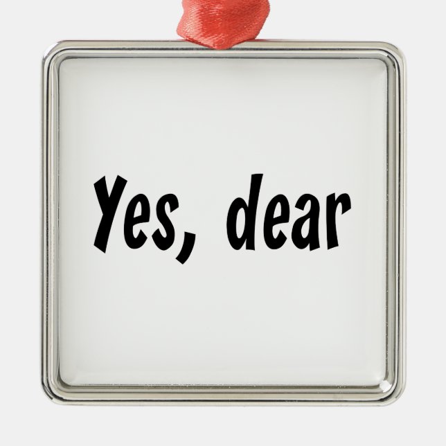 Ornement Carré Argenté Oui, cher (Devant)