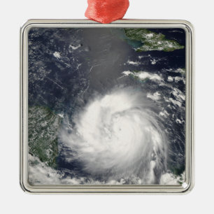 Ornement Carré Argenté Ouragan Felix 2