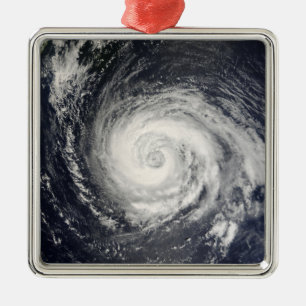 Ornement Carré Argenté Ouragan Fitow
