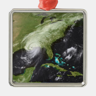 Ornement Carré Argenté Ouragan Katrina 4